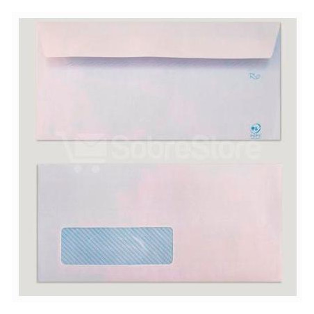 (877S1122VI/500) YOSAN SOBRE OFFSET 90GR 115X225 BLANCO TIRA AUTOADHESIVA Y CON VENTANA IZQUIERDA -500U-