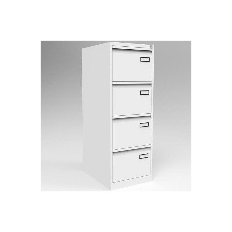(PSF4-BA5) BISLEY ARCHIVADOR METALICO PSF LIGHT 4 CAJONES CARPETAS COLGANTES MULTIFORMATO 1321X470X622MM - BLANCO (MONTADO)