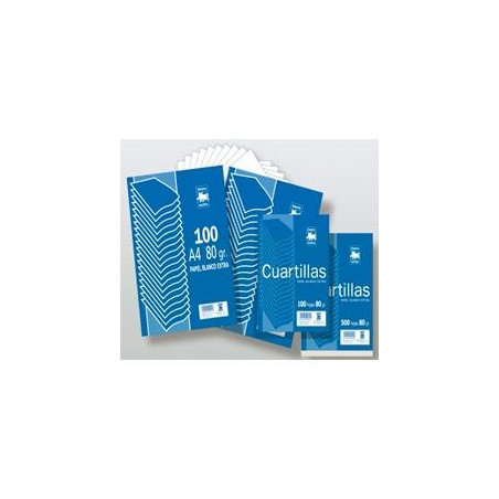 (1022/100-A4-G) ZORRILLA PAQUETE 100H TAURO A4 80GR LISO PAPEL BLANCO EXTRA
