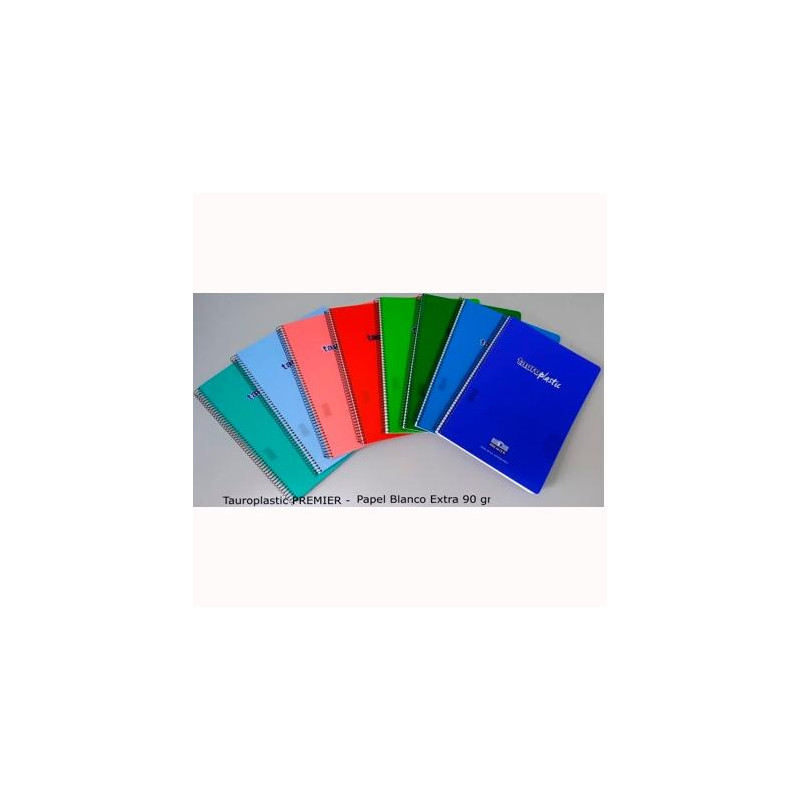 (62805-90) ZORRILLA CUADERNO ESPIRAL TAUROPLASTIC 80H FOLIO 90GR 5X5 T/ PP COLORES SURTIDOS