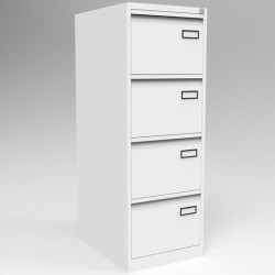 (PSF4-BA5) BISLEY ARCHIVADOR METALICO PSF LIGHT 4 CAJONES CARPETAS COLGANTES MULTIFORMATO 1321X470X622MM - BLANCO (MONTADO)