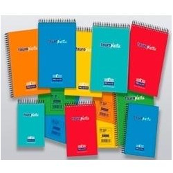 (782-N) ZORRILLA BLOC DE BOLSILLO TAUROPLASTIC PREMIER 1/12 80H 63GR CUADROS NATURAL T/ PP COLORES SURTIDOS