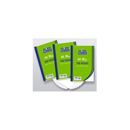 (1025/100-A4-G) ZORRILLA PAQUETE 100H PREMIER A4 90GR LISO PAPEL BLANCO EXTRA