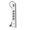 (BSV401VF2M) BELKIN REGLETA DE PROTECCION CONTRA SOBRETENSIONES CON 4 TOMAS + 2 PUERTOS USB BOTÓN DE APAGADO Y ENCENDIDO 2 ME...