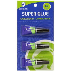 (317015) BISMARK PEGAMENTO INSTANTÁNEO SUPER-GLUE 1GR BLISTER 3 UD
