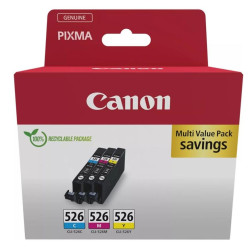 (4541B018) CANON TINTA ECOPACK TRICOLOR C/M/Y PIXMA IP4850/4950 - IX6550 - MG5150/5250/5350/6150/6250 - MX895 - CLI526 (PAC...