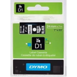 (S0721010) DYMO CINTA DE TRANSFERENCIA TERMICA D1 53721. ETIQUETAS ESTÁNDAR BLANCO SOBRE NEGRO DE 24MMX7M. POLIESTER AUTOAD...