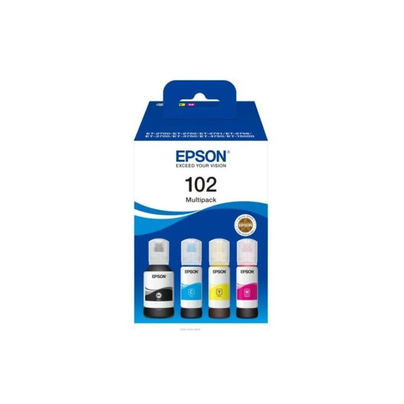 (C13T03R640) EPSON TINTA BOTE  BK / C / M / Y ET-4750 UNLIMITED