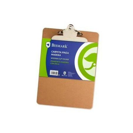 (317809) BISMARK CARPETA CON PINZA SUPERIOR FOLIO BASE DE MADERA