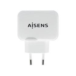 (A110-0439) AISENS CARGADOR USB 17W 5V/3.4A, 2X USB-A CON CONTROL AI BLANCO
