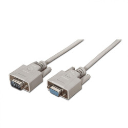 (A112-0065) AISENS CABLE SERIE RS232 DB9/M-DB9/H BEIGE 1,8M