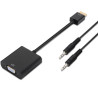 (A122-0126) AISENS CONVERSOR HDMI A SVGA + AUDIO, HDMI A/M - SVGA/H + JACK 3.5/H NEGRO 10CM+1,0M