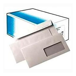 (247643) SAM SOBRE OPEN-110 VD DIN DL  AUTOADHESIVO CON TIRA DE SILICONA 110X220 CON VENTANA DERECHA 90 GRAMOS OFFSET BLA...