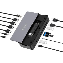 (32173) VERBATIM DOCK STATION 15 EN 1 USB-C A 2XHDMI/1XDP/1XRJ45/1XUSB-A 3.1/2XUSB-A 3.0/1XUSB-A 2.0/1XUSB-C 3.1/1XTARJE...