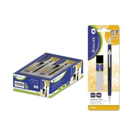 (321401) BISMARK PORTAMINAS CON MINAS 0.9MM COLORES SURTIDOS BLÍSTER