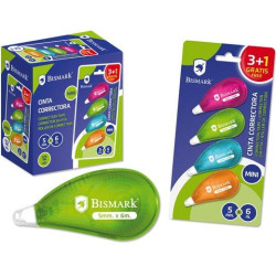 (325762) BISMARK CINTA CORRECTORA MINI 5MMX6M NEÓN -BLISTER-