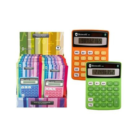 (315448) BISMARK CALCULADORA 8 DIGITOS COLORES SURTIDOS