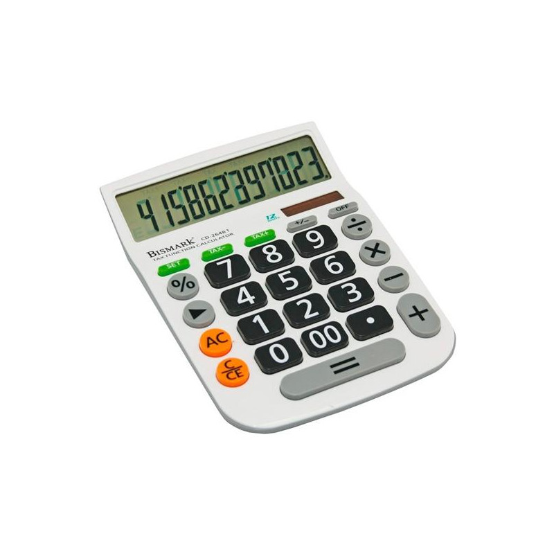 (318451) BISMARK CALCULADORA CD-2648T 12 DÍGITOS BLANCO
