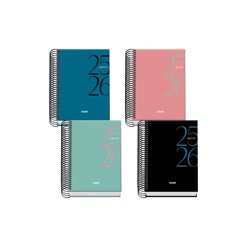 (52082) DOHE AGENDA ESCOLAR SYSTEM A6 ESPIRAL DP COLORES SURTIDOS 2025-2026