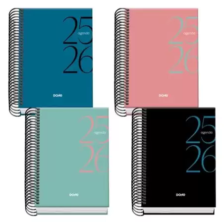 (52082) DOHE AGENDA ESCOLAR SYSTEM A6 ESPIRAL DP COLORES SURTIDOS 2025-2026