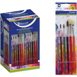 (326064) BISMARK SET 6 PINCELES COLORES SURTIDOS