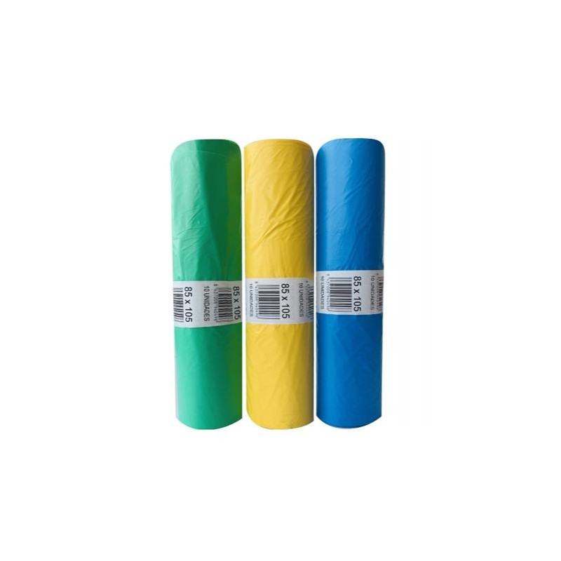 (40069AM) BOLSA DE BASURA COMUNIDAD ELIOT G90 120 L.  85X105 AMARILLO -ROLLO 10U-