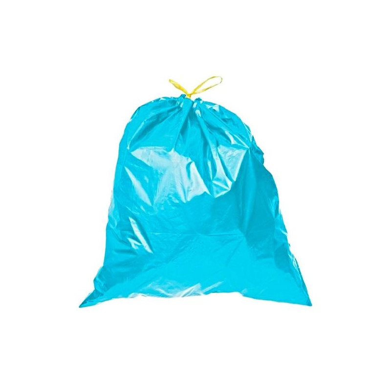 (4064) BOLSA DE BASURA AUTOCIERRE G80 30L 55X60 ELIO AZUL -ROLLO 15UD-
