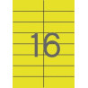 (01595) APLI ETIQUETAS ADHESIVAS 105X37MM INKJET/LÁSER C/RECTOS 16 X 20H AMARILLO FLUORESCENTE