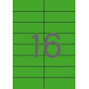 (01598) APLI ETIQUETAS ADHESIVAS 105X37MM INKJET/LÁSER C/RECTOS 16 X 20H VERDE FLUORESCENTE