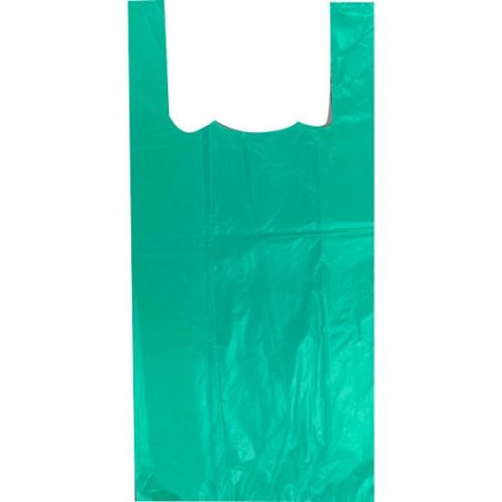 (8094) BOLSA DE ASA ANÓNIMA 42X53CM 50 MICRAS 70% RECICLADO VERDE PAQUETE 2KG