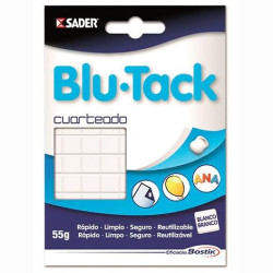(30817048 (1739)) BOSTIK MASILLA ADHESIVA BLU TACK CUARTEADO 55GR BLANCO