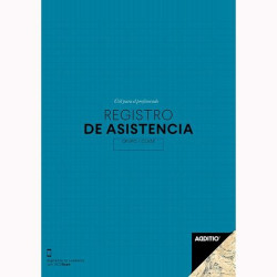 (P162) ADDITIO REGISTRO DE ASISTENCIA PARA EL ALUMNADO 16 PÁGINAS PVC AZUL