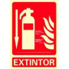(6171-01H RJ) ARCHIVO 2000 SEÑAL "EXTINTOR" 210X300 PVC ROJO