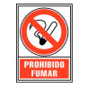 (6174-02 RJ) ARCHIVO 2000 SEÑAL "PROHIBIDO FUMAR" 210X297MM PP 700 MICRAS BLANCO/ROJO
