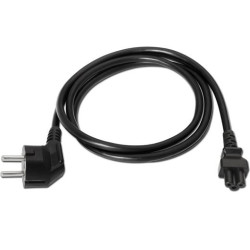 (A132-0172) AISENS CABLE ALIMENTACIÓN TRÉBOL CEE7 ACODADO/M - C5/H NEGRO 1