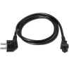 (A132-0172) AISENS CABLE ALIMENTACIÓN TRÉBOL CEE7 ACODADO/M - C5/H NEGRO 1