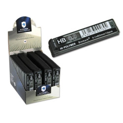 (322153) BISMARK MINAS HY-POLYMER 0,9MM HB CAJA EXPOSITORA CON 60 ESTUCHES DE 12 UD GRAFITO