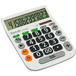 (318451) BISMARK CALCULADORA CD-2648T 12 DÍGITOS BLANCO