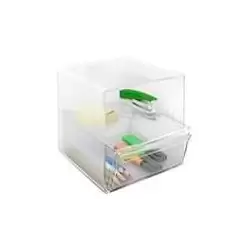 (6707 CS TP) ARCHIVO 2000 ORGANIZADOR ARCHICUBO DIVISOR 1 CAJÓN + 1 COMPARTIMENTO 190X150X150 MM CRISTAL TRANSPARENTE