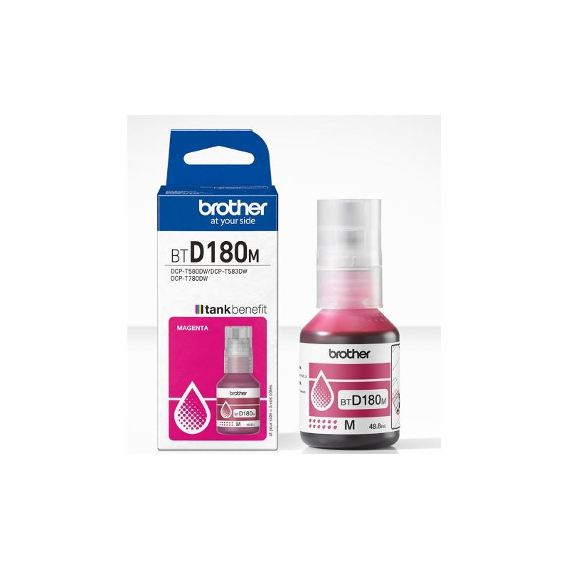(BTD180M) BROTHER BOTELLA DE TINA MAGENTA DCP-T580DW/T780DW