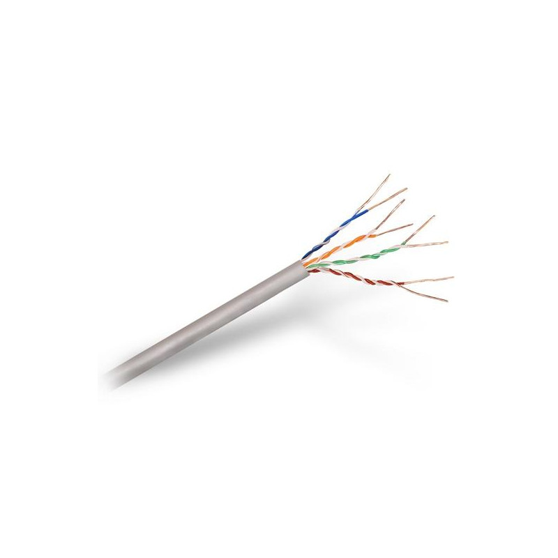 (A133-0209) AISENS BOBINA DE CABLE DE RED RJ45 CAT.5E UTP RÍGIDO AWG24 PARA INSTALACIÓN GRIS 305M