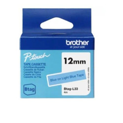 (BTAGL33) BROTHER CINTA DOMÉSTICA BTAG AZUL SOBRE AZUL CLARO - PTN10, PTN20, PTN25BT - 12MMX4M