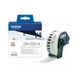 (DK22214) BROTHER CINTA CONTINUA DE PAPEL TÉRMICO ADHESIVO - BLANCO - 12MMX30,48M