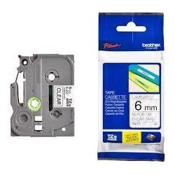 (TZE111) BROTHER CINTA ROTULADORA LAMINADA TEXTO NEGRO SOBRE TRANSPARENTE - 6MMX8M