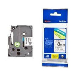 (TZE241) BROTHER CINTA ROTULADORA LAMINADA TEXTO NEGRO SOBRE BLANCO - 18MMX8M
