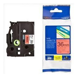 (TZE461) BROTHER CINTA ROTULADORA LAMINADA TEXTO NEGRO SOBRE ROJO - 36MMX8M