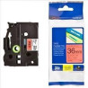 (TZE461) BROTHER CINTA ROTULADORA LAMINADA TEXTO NEGRO SOBRE ROJO - 36MMX8M