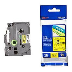 (TZE641) BROTHER CINTA ROTULADORA LAMINADA TEXTO NEGRO SOBRE AMARILLO - 18MMX8M