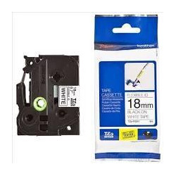 (TZEFX241) BROTHER CINTA ROTULADORA LAMINADA FLEXIBLE TEXTO NEGRO SOBRE BLANCO - 18MMX8M