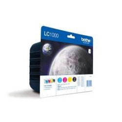 (LC1000VALBP) BROTHER TINTA BK/C/M/Y MFC DCP-130C/240C/330C/440CN - PACK 4 COLORES